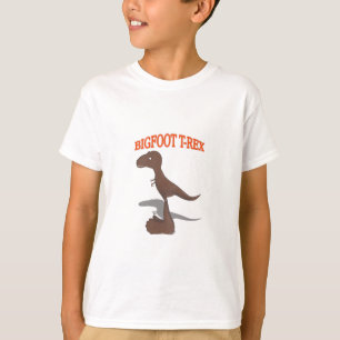 Camiseta Desenho T-Rex de Pé Grande