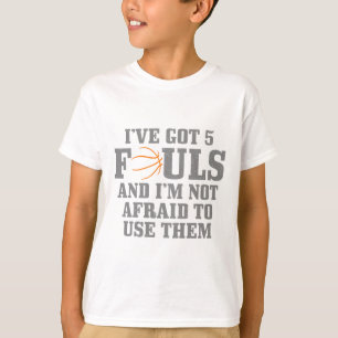 Camiseta Desenho, tenho 5 Fouls e não tenho medo de usar