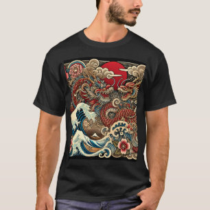 Camiseta Desenho Tradicional de Tatuagem Japonesa Irezumi -