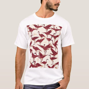 Camiseta Desenho Tradicional Japonês de Padrão Arte Têxtil