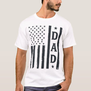 Camiseta Desenho Vetorial de Bandeira Americana do Papai An
