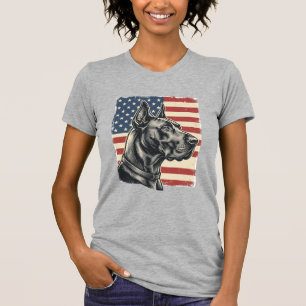 Camiseta Desenho Vetorial de Bandeira Patriótica do Grande
