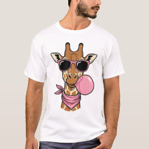 Camiseta Desenho Vetorial de Chiclete Girafa com Gravação A