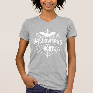 Camiseta Desenho Vetorial de Teia de Aranha de Morcego da N
