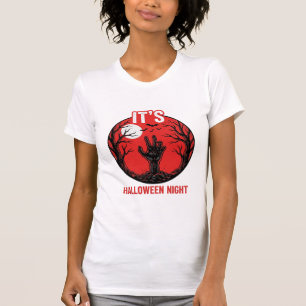 Camiseta Desenho Vetorial de Xilogravura Vintage de Noite d