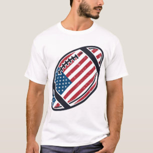 Camiseta Desenho Vetorial Vintage de Futebol Americano Patr