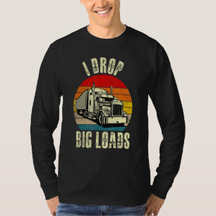 Camiseta Desenho Vintage de Caminhoneiro para Homens e Mulh