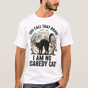 Camiseta Desenho Vintage de Gato Assustado de Hall