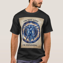 Camiseta Desenho Vitruviano Humano Cósmico