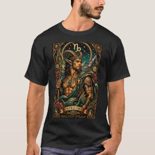 Camiseta Desenho Zodiacal Masculino Celestial Capricórnio