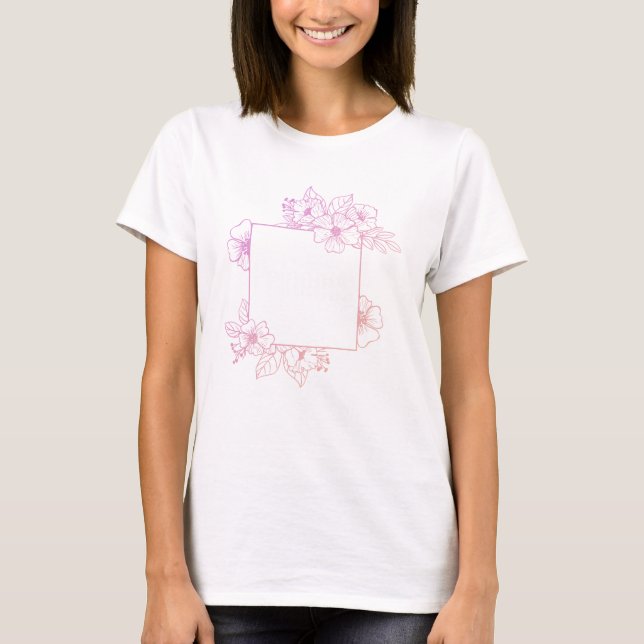 Camiseta Desenhos abstratos negros para moda moderna (Frente)