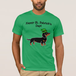 Camiseta Desenhos animados 5 do Dachshund do dia de St