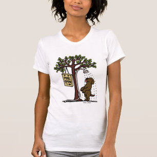 Camiseta Desenhos animados abertos de Labrador do chocolate