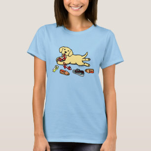 Camiseta Desenhos animados amarelos inocentes do filhote de