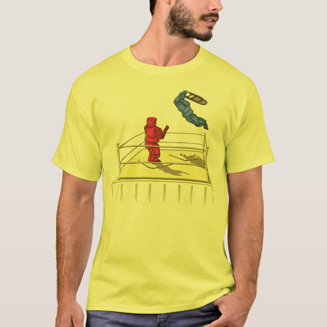 Camiseta Desenhos animados bonitos da luta do robô (Frente)