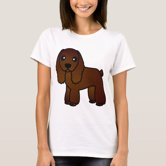 Camiseta Desenhos animados bonitos de cocker spaniel do (Frente)
