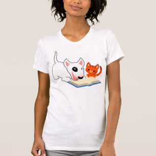 Camiseta Desenhos animados Bullie e gatinho com o t-shirt