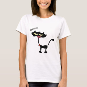 Camiseta Desenhos animados Charactrer do gato preto