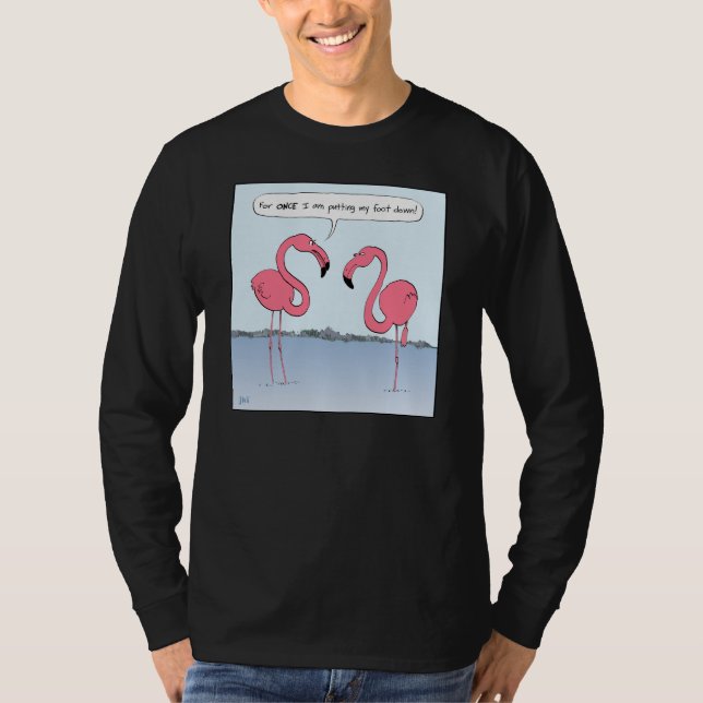 Camiseta Desenhos animados cor-de-rosa cómicos dos (Frente)