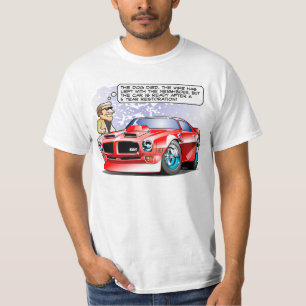 Camiseta Desenhos animados da restauração do carro de 197