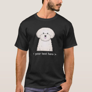 Camiseta Desenhos animados de Bichon Frise personalizados