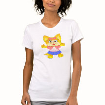 Desenhos animados de Teakup Yorkie no t-shirt das