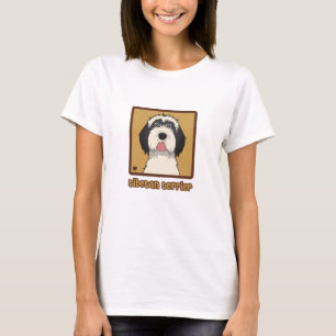 Camiseta Desenhos animados de Terrier tibetano