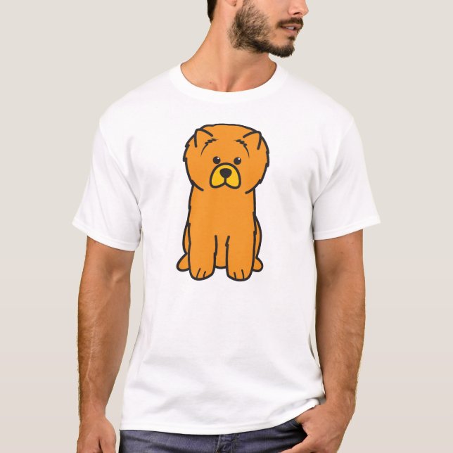 Camiseta Desenhos animados do cão da comida de comida (Frente)