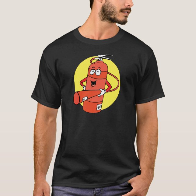 Camiseta Desenhos animados do extintor (Frente)