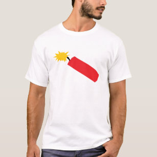 Camiseta Desenhos animados do foguete, TNT, dinamite