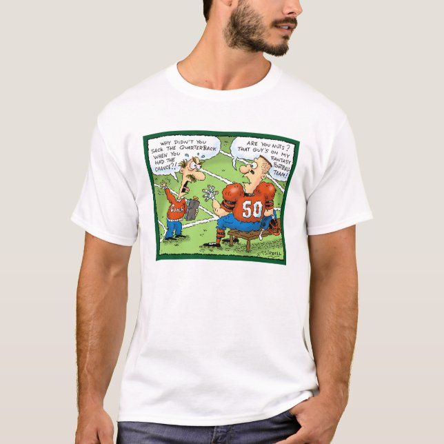 Camiseta Desenhos animados do futebol da fantasia (Frente)