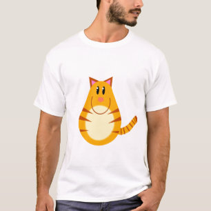 Camiseta Desenhos animados do gato de gato malhado
