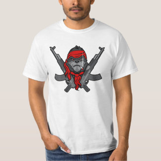 Camiseta Desenhos animados do lutador do rebelde do gorila
