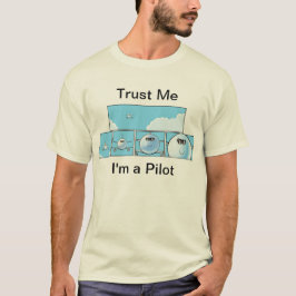 Camiseta Desenhos animados do piloto do humor da aviação