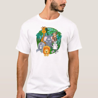 Camiseta Desenhos animados dos animais do safari