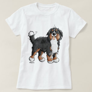 Camiseta Desenhos animados engraçados do cão de montanha 
