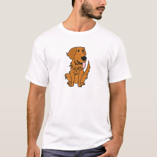 Camiseta Desenhos animados engraçados do cão do golden