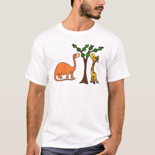 Camiseta Desenhos animados engraçados do dinossauro e do