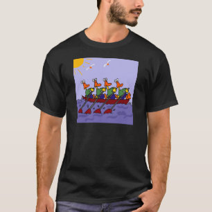 Camiseta Desenhos animados engraçados dos patos em seguido