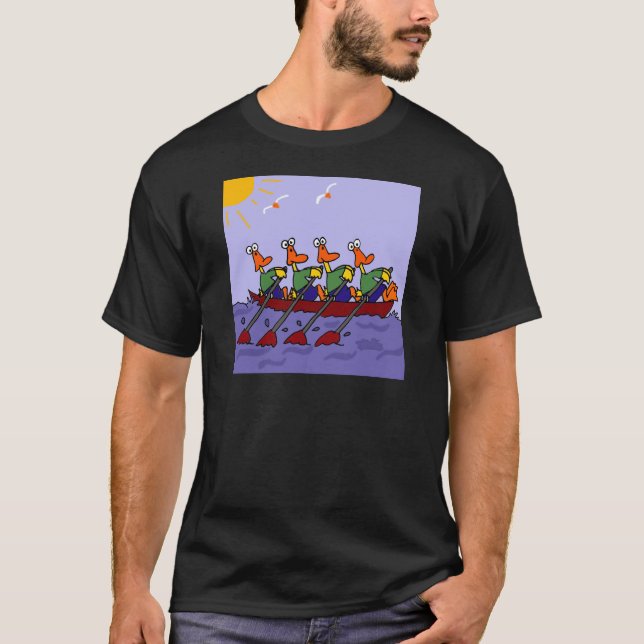 Camiseta Desenhos animados engraçados dos patos em seguido (Frente)