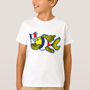 Camiseta Desenhos animados engraçados dos peixes franceses
