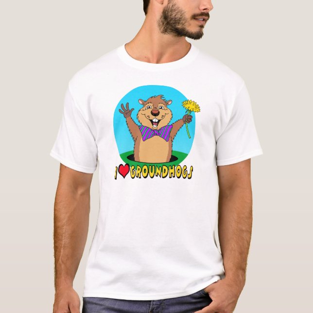Camiseta Desenhos animados Groundhog (Frente)