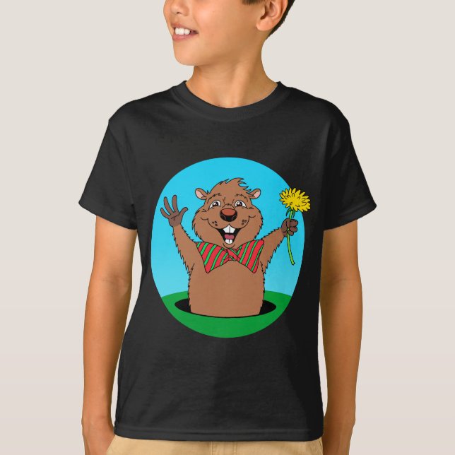 Camiseta Desenhos animados Groundhog (Frente)