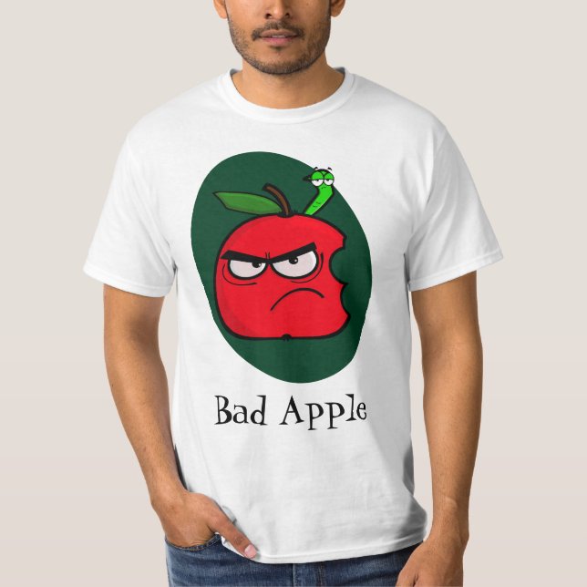 Camiseta Desenhos animados maus de Apple (Frente)