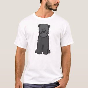 Camiseta Desenhos animados pretos do cão de Terrier do