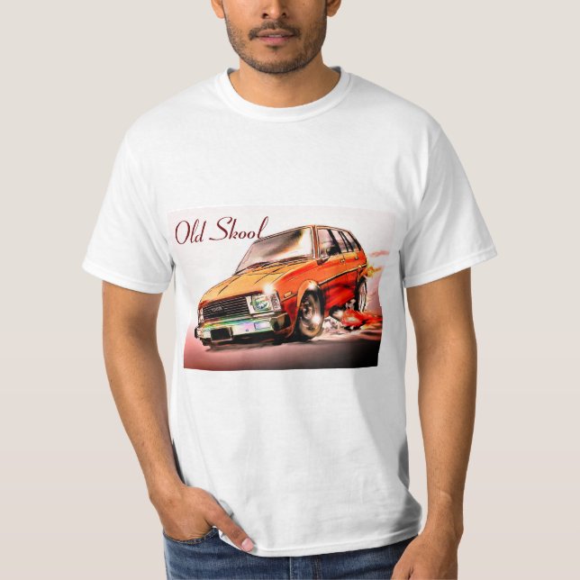 Camiseta Desenhos animados velhos de Skool Toyota Corolla (Frente)