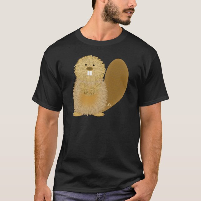 Camiseta Desenhos animais adoráveis: Castor (Frente)