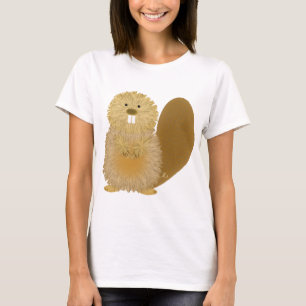 Camiseta Desenhos animais adoráveis: Castor