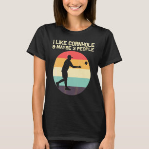 Camiseta Desenhos de Cornhole para Homens e Mulheres Jogado