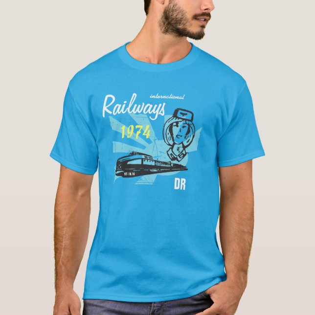 Camiseta Desenhos de ferrovia de império DDR internacional (Frente)